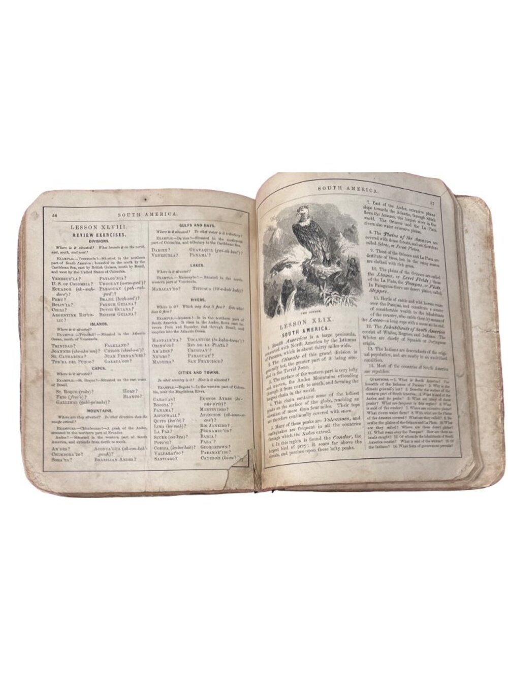 Colton's New Introductory Geography 1875 Hardback Book Read D. D. Merrill Damage - Picture 2 of 16